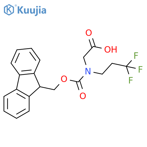 2-({(9H-fluoren-9-yl)methoxycarbonyl}(3,3,3-trifluoropropyl)amino)acetic acid structure