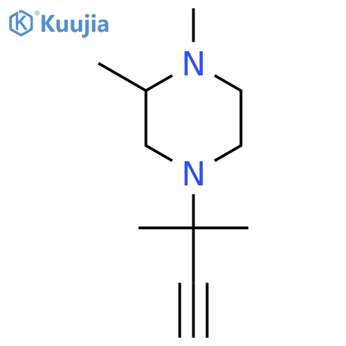 1,2-dimethyl-4-(2-methylbut-3-yn-2-yl)piperazine structure