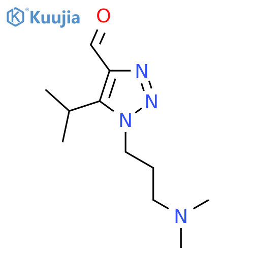 1-3-(dimethylamino)propyl-5-(propan-2-yl)-1H-1,2,3-triazole-4-carbaldehyde structure