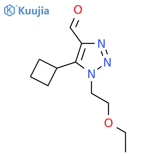 5-cyclobutyl-1-(2-ethoxyethyl)-1H-1,2,3-triazole-4-carbaldehyde structure