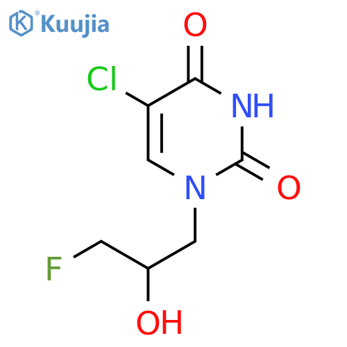 5-Chloro-1-(3-fluoro-2-hydroxypropyl)-1,2,3,4-tetrahydropyrimidine-2,4-dione structure