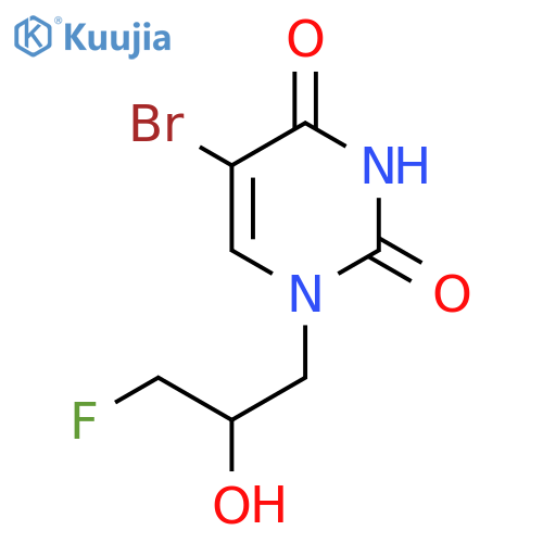 5-Bromo-1-(3-fluoro-2-hydroxypropyl)-1,2,3,4-tetrahydropyrimidine-2,4-dione structure