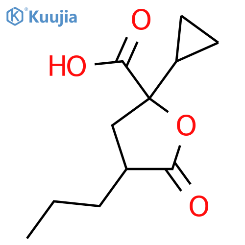 2-Cyclopropyl-5-oxo-4-propyloxolane-2-carboxylic acid structure