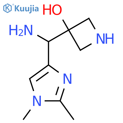3-amino(1,2-dimethyl-1H-imidazol-4-yl)methylazetidin-3-ol structure