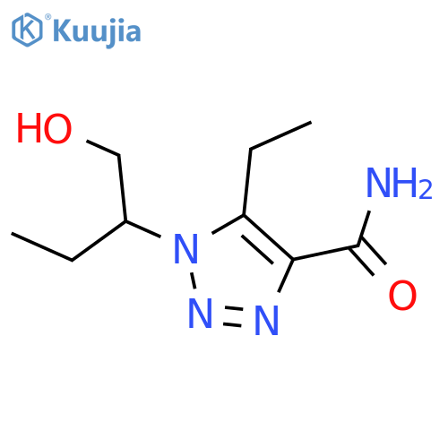 5-ethyl-1-(1-hydroxybutan-2-yl)-1H-1,2,3-triazole-4-carboxamide structure