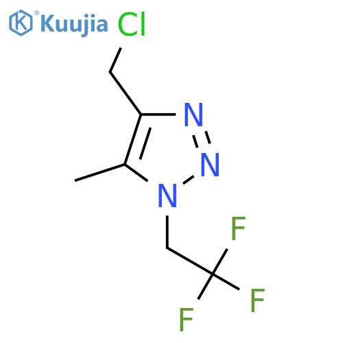 4-(chloromethyl)-5-methyl-1-(2,2,2-trifluoroethyl)-1H-1,2,3-triazole structure