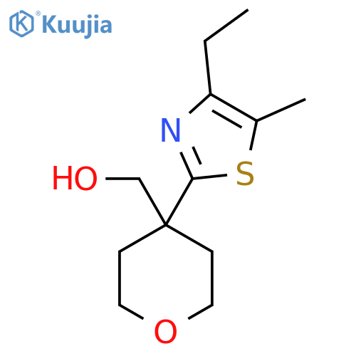 4-(4-ethyl-5-methyl-1,3-thiazol-2-yl)oxan-4-ylmethanol structure