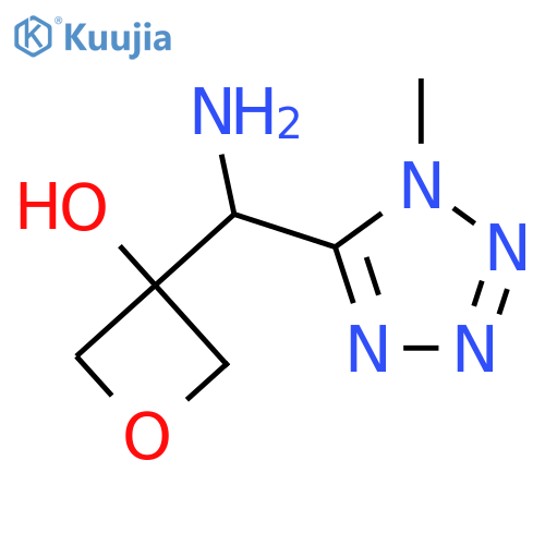 3-amino(1-methyl-1H-1,2,3,4-tetrazol-5-yl)methyloxetan-3-ol structure