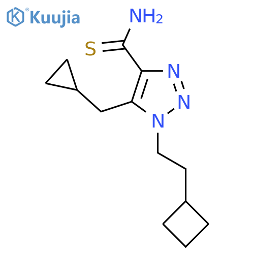 1-(2-cyclobutylethyl)-5-(cyclopropylmethyl)-1H-1,2,3-triazole-4-carbothioamide structure
