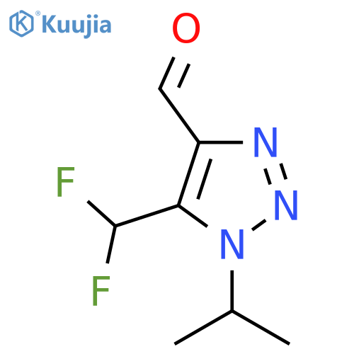 5-(difluoromethyl)-1-(propan-2-yl)-1H-1,2,3-triazole-4-carbaldehyde structure