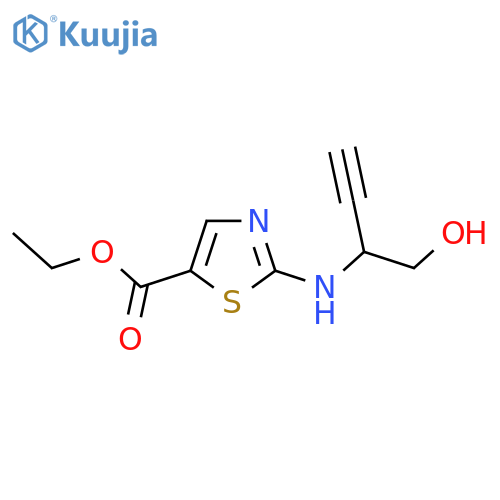 ethyl 2-(1-hydroxybut-3-yn-2-yl)amino-1,3-thiazole-5-carboxylate structure