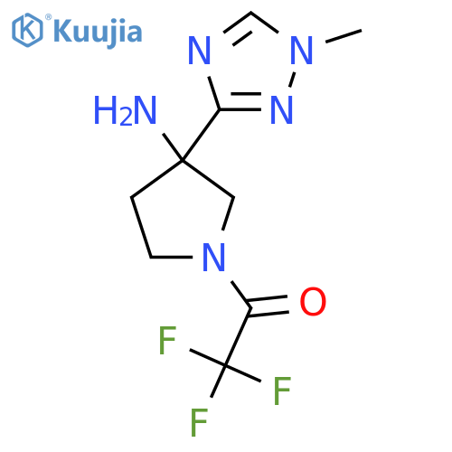 1-3-amino-3-(1-methyl-1H-1,2,4-triazol-3-yl)pyrrolidin-1-yl-2,2,2-trifluoroethan-1-one structure