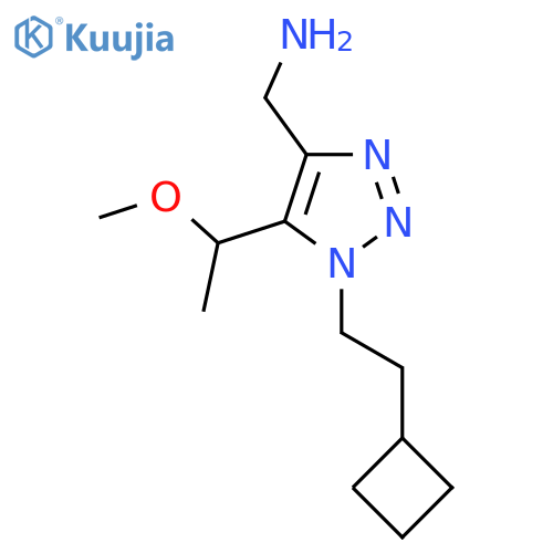 1-(2-cyclobutylethyl)-5-(1-methoxyethyl)-1H-1,2,3-triazol-4-ylmethanamine structure