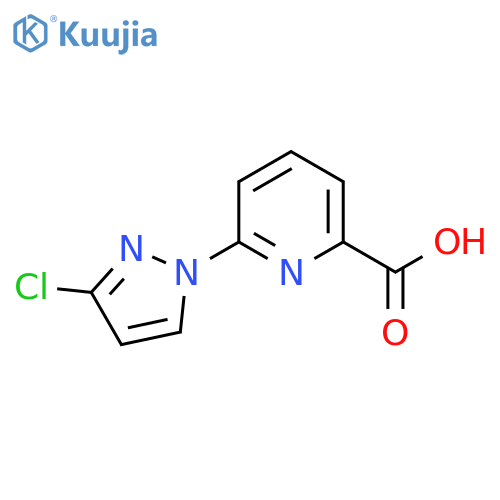 6-(3-chloro-1H-pyrazol-1-yl)pyridine-2-carboxylic acid structure