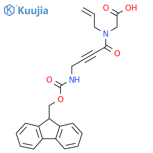 2-4-({(9H-fluoren-9-yl)methoxycarbonyl}amino)-N-(prop-2-en-1-yl)but-2-ynamidoacetic acid structure