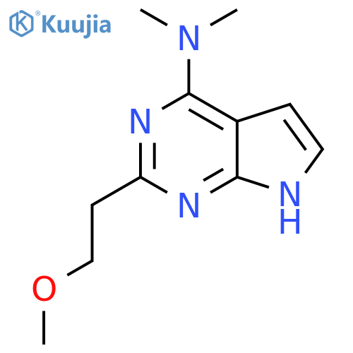 2-(2-methoxyethyl)-N,N-dimethyl-7H-pyrrolo2,3-dpyrimidin-4-amine structure