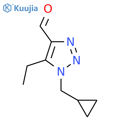 1-(cyclopropylmethyl)-5-ethyl-1H-1,2,3-triazole-4-carbaldehyde structure