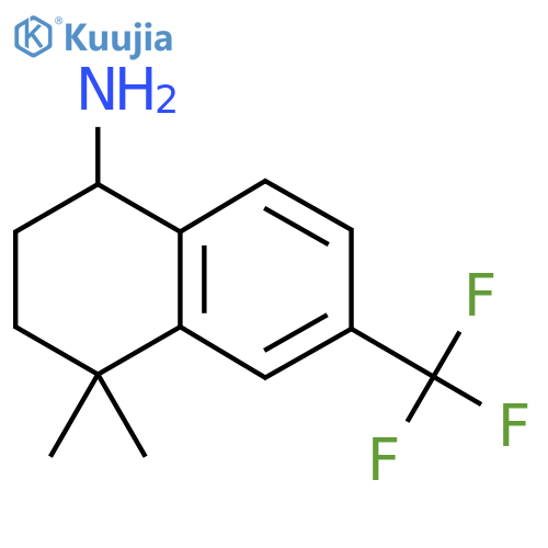 4,4-dimethyl-6-(trifluoromethyl)-1,2,3,4-tetrahydronaphthalen-1-amine structure