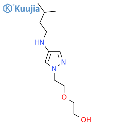 2-(2-{4-(3-methylbutyl)amino-1H-pyrazol-1-yl}ethoxy)ethan-1-ol structure