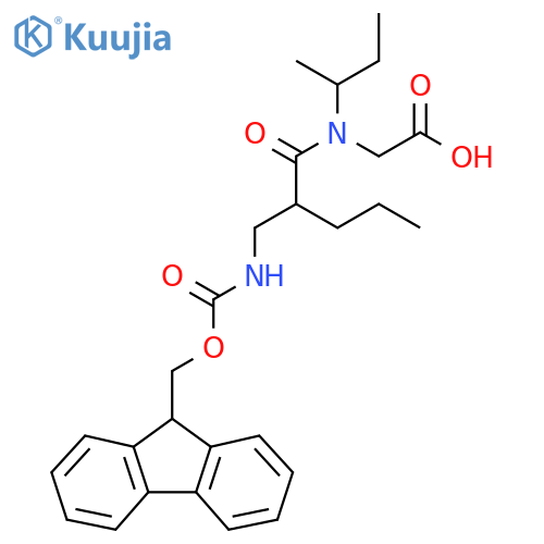 2-N-(butan-2-yl)-2-({(9H-fluoren-9-yl)methoxycarbonyl}amino)methylpentanamidoacetic acid structure