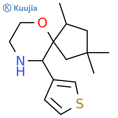 1,3,3-trimethyl-10-(thiophen-3-yl)-6-oxa-9-azaspiro4.5decane structure