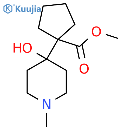 methyl 1-(4-hydroxy-1-methylpiperidin-4-yl)cyclopentane-1-carboxylate structure