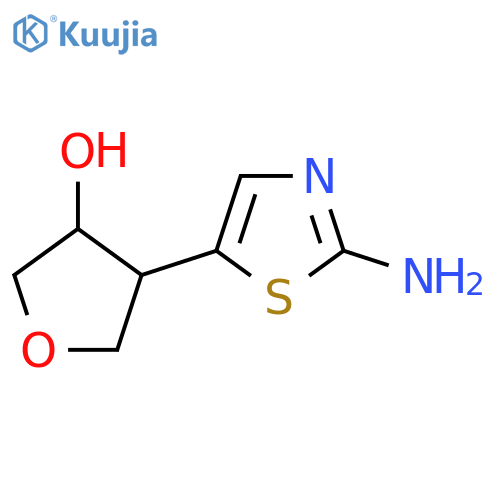 4-(2-amino-1,3-thiazol-5-yl)oxolan-3-ol structure