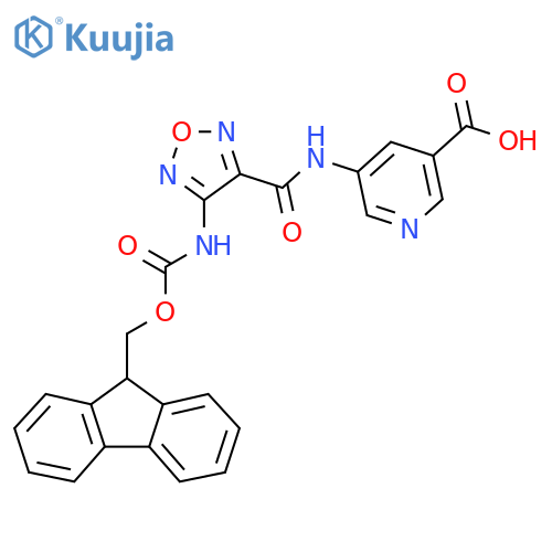 5-4-({(9H-fluoren-9-yl)methoxycarbonyl}amino)-1,2,5-oxadiazole-3-amidopyridine-3-carboxylic acid structure