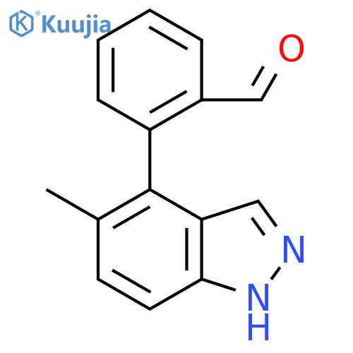 2-(5-methyl-1H-indazol-4-yl)benzaldehyde structure