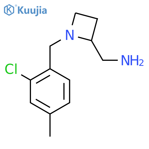 {1-(2-chloro-4-methylphenyl)methylazetidin-2-yl}methanamine structure