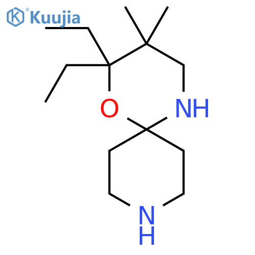 2,2-diethyl-3,3-dimethyl-1-oxa-5,9-diazaspiro5.5undecane structure