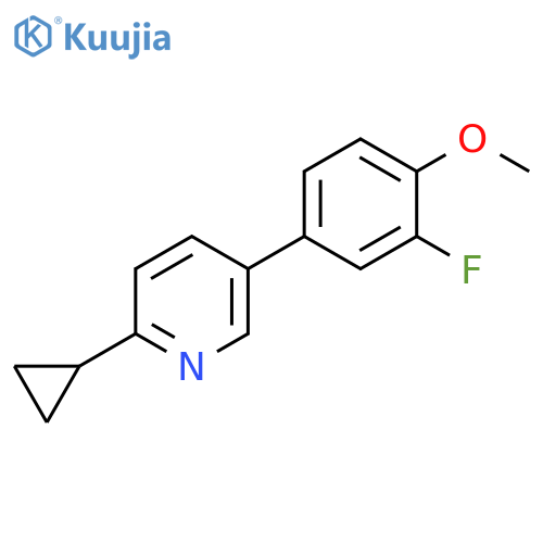 2-cyclopropyl-5-(3-fluoro-4-methoxyphenyl)pyridine structure