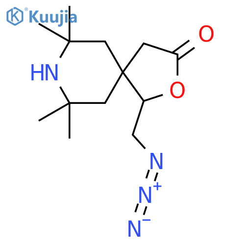 1-(azidomethyl)-7,7,9,9-tetramethyl-2-oxa-8-azaspiro4.5decan-3-one structure