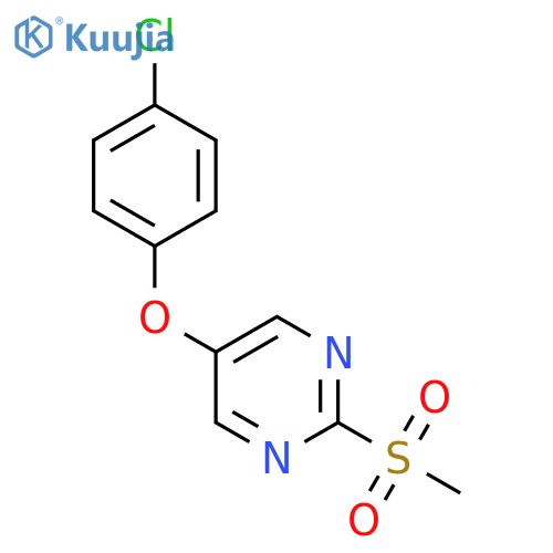 5-(4-chlorophenoxy)-2-methanesulfonylpyrimidine structure
