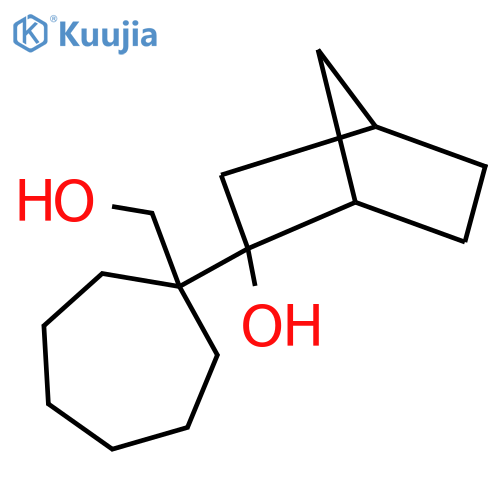 2-1-(hydroxymethyl)cycloheptylbicyclo2.2.1heptan-2-ol structure
