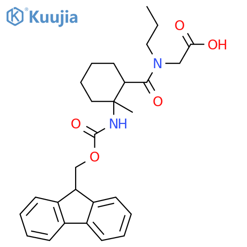2-{1-2-({(9H-fluoren-9-yl)methoxycarbonyl}amino)-2-methylcyclohexyl-N-propylformamido}acetic acid structure