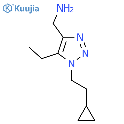 1-(2-cyclopropylethyl)-5-ethyl-1H-1,2,3-triazol-4-ylmethanamine structure
