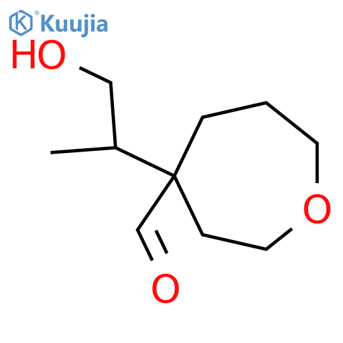 4-(1-hydroxypropan-2-yl)oxepane-4-carbaldehyde structure