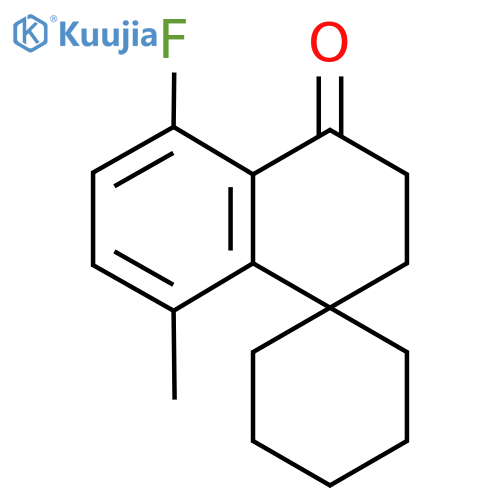 5'-fluoro-8'-methyl-3',4'-dihydro-2'H-spirocyclohexane-1,1'-naphthalene-4'-one structure