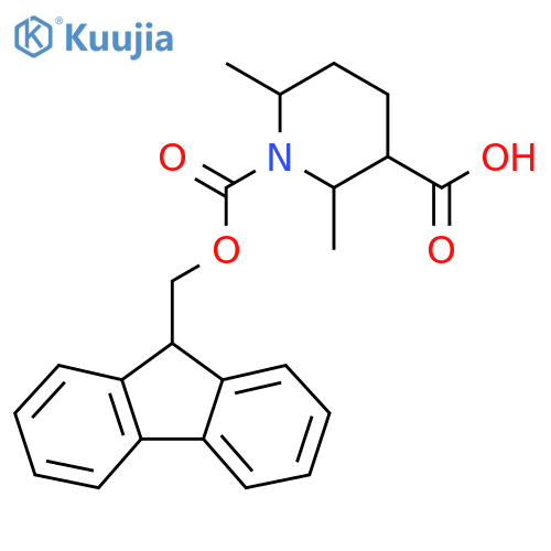 1-{[(9H-fluoren-9-yl)methoxy]carbonyl}-2,6-dimethylpiperidine-3-carboxylic acid structure
