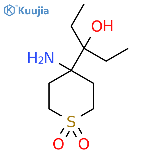 4-amino-4-(3-hydroxypentan-3-yl)-1lambda6-thiane-1,1-dione structure