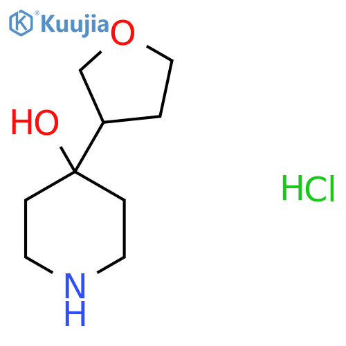4-(oxolan-3-yl)piperidin-4-ol hydrochloride structure