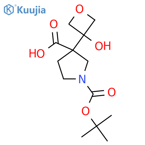 1-(tert-butoxy)carbonyl-3-(3-hydroxyoxetan-3-yl)pyrrolidine-3-carboxylic acid structure