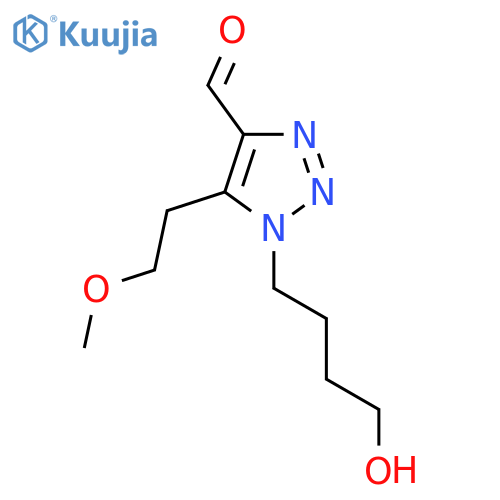 1-(4-hydroxybutyl)-5-(2-methoxyethyl)-1H-1,2,3-triazole-4-carbaldehyde structure