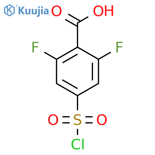 4-(Chlorosulfonyl)-2,6-difluorobenzoic acid structure