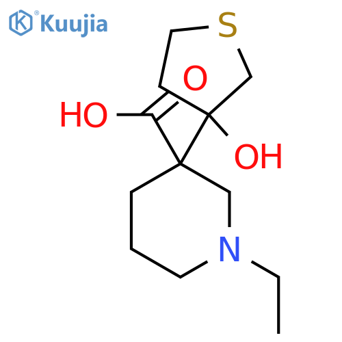 1-ethyl-3-(3-hydroxythiolan-3-yl)piperidine-3-carboxylic acid structure