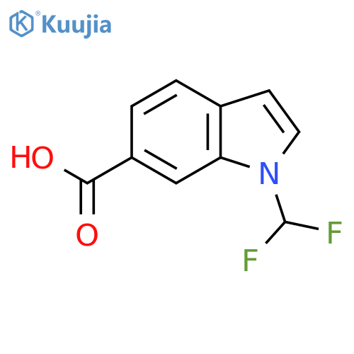 1-(difluoromethyl)-1H-indole-6-carboxylic acid structure
