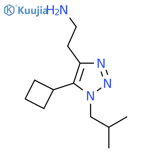 2-5-cyclobutyl-1-(2-methylpropyl)-1H-1,2,3-triazol-4-ylethan-1-amine structure