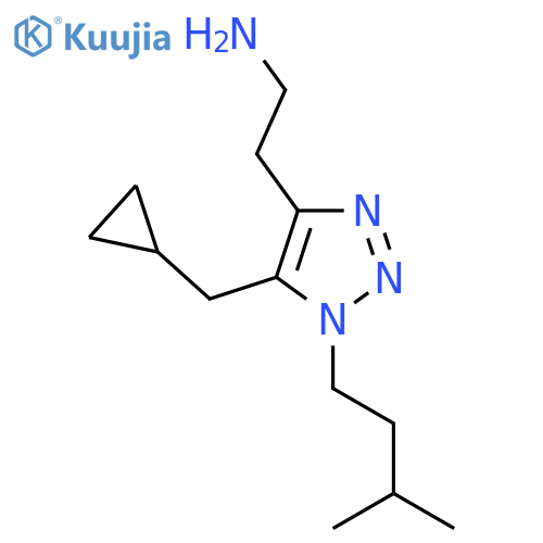 2-5-(cyclopropylmethyl)-1-(3-methylbutyl)-1H-1,2,3-triazol-4-ylethan-1-amine structure