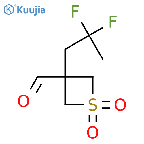 3-(2,2-difluoropropyl)-1,1-dioxo-1lambda6-thietane-3-carbaldehyde structure